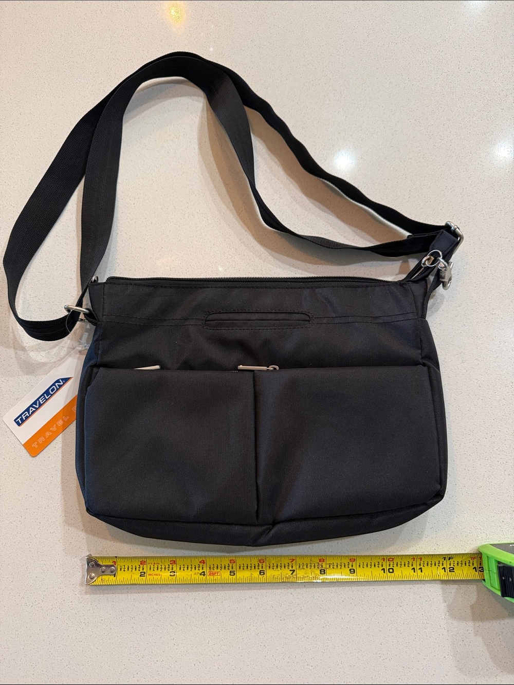 Travelon Black Bag with Lots of pockets Pockets NWT - Picture 2 of 7